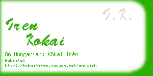 iren kokai business card